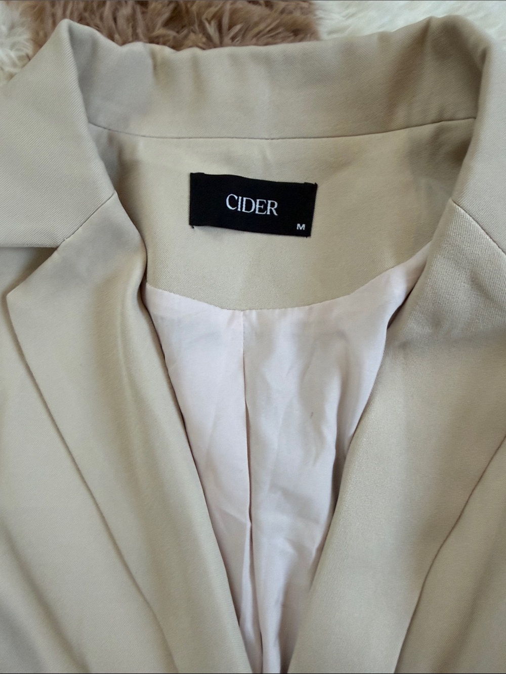 Cider Cream Tie-Waist Blazer Jacket - Picture 2 of 6